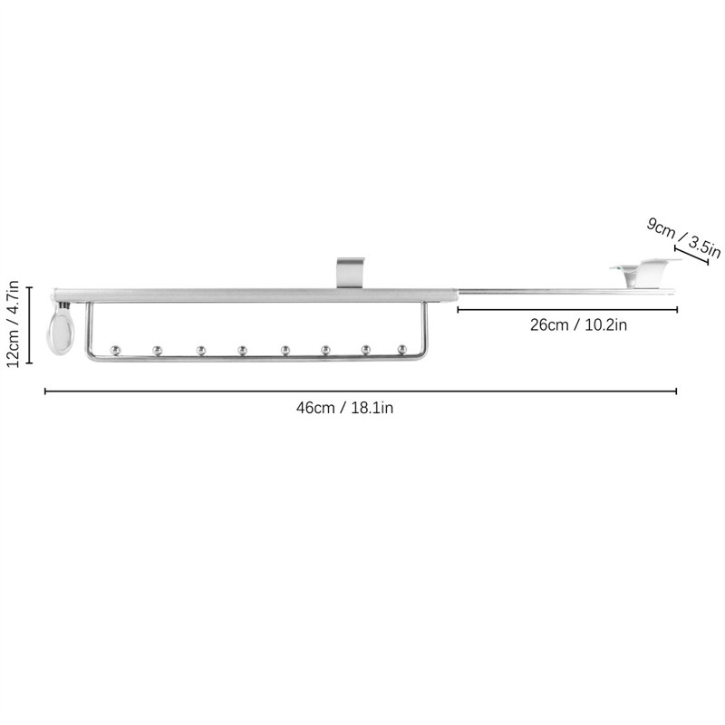 Rebrilliant Allisen Adjustable Wall Mounted Clothes Rack Wayfair